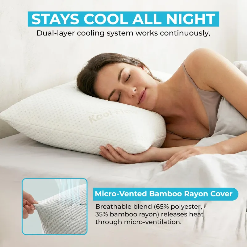 Xtreme Comforts Memory Foam Pillows | GREENGUARD Certified Adjustable Shredded Foam Fill for Personalized Support | Bed Pillows for Side, Back & Stomach Sleepers | Removable Cover | Queen Size Pillows — image 5