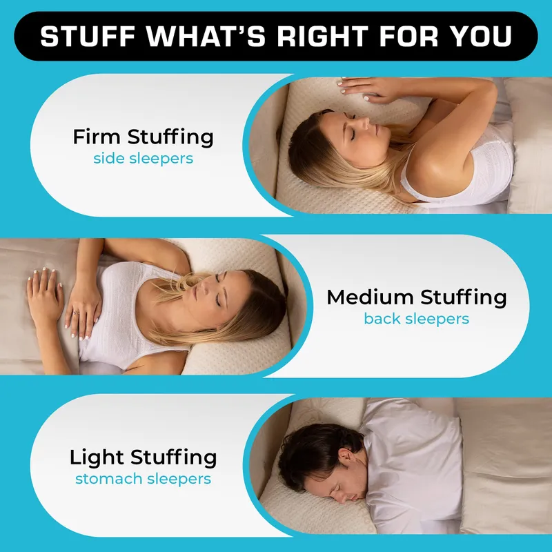 Xtreme Comforts Memory Foam Pillows |GREENGUARD Certified Adjustable Shredded Foam Fill for Personalized Support |King Bed Pillows for Side,Back & Stomach Sleepers |Removable Cover |Pillows King Size — image 5