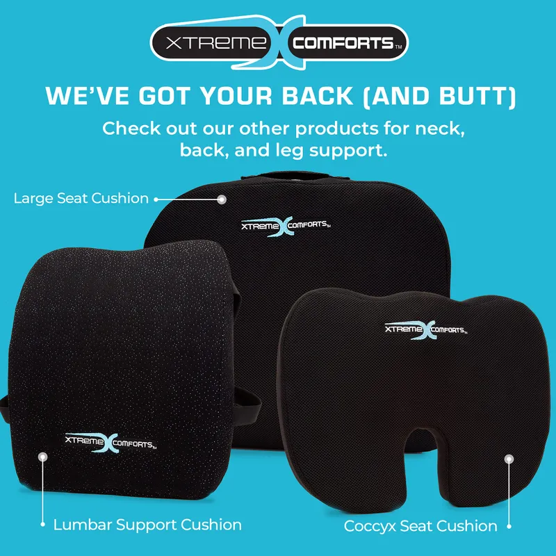 Xtreme Comforts Seat Cushion, Tailbone Relaxer - Coccyx Cushion for Tailbone Pain Desk, Wheelchair & Car Use - Back Support Pillow for Chair — image 9